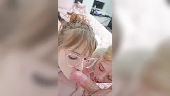Abriebaby, Eveestarr18, Two Tiny Cute Teens Sharing A Big White Cock
