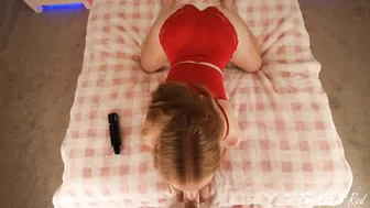 Thelittlered, On All Fours Extracting Her Husband Hot Cum