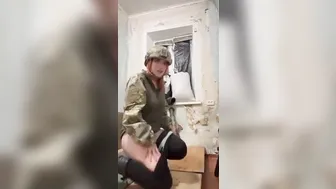 War Time Horny Pussy Relief: Russian Soldier Stuffs Mortar Shell Inside