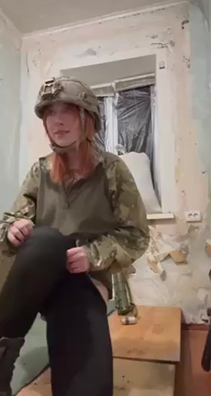 War Time Horny Pussy Relief: Russian Soldier Stuffs Mortar Shell Inside