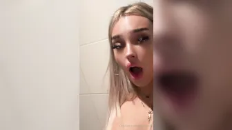 Alaska Clarke, Fingering And Masturbating In The Public Toilet