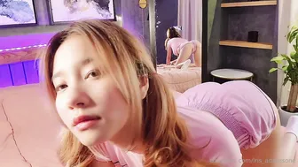 Irisadamsone, Skinny Asian Teen Rubbing Her Pussy While Wearing Socks