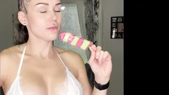 Marjusca, Hot Babe With Big Tits Popsicle Tease
