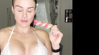 Marjusca, Hot Babe With Big Tits Popsicle Tease