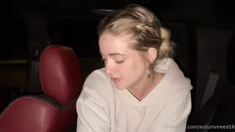 Autumnreed18, Sucking And Swallowing Hot Cum In The Car Backseat
