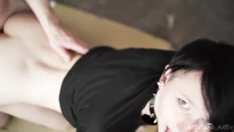 Little_Emo_Kitten, Short Hair Skinny Goth Girl Getting Facialized
