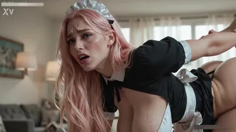 Pink-Haired Maid's Secret House Visit