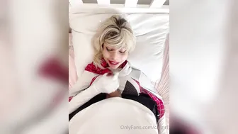 Catgirl, Asian Spider Girl Gwen Gagging On A Big White Cock