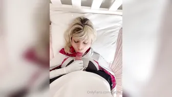 Catgirl, Asian Spider Girl Gwen Gagging On A Big White Cock