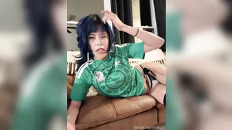 Catgirl, Hot Glasses Slut Grinding A Vibrator On Her Clit