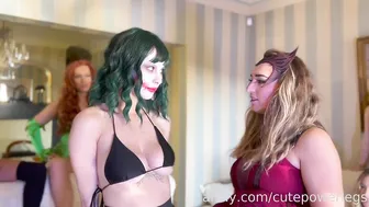 Veronika Violet, Cutepowerlegs, Hot Lesbian Marvel Cosplay Slu ts Stretching Each Other Cunts With Dildos