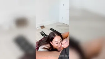 Thecollegestripper, Hot College Girl In Glasses Gagging On A Huge Cock