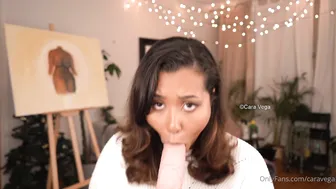 Carasweden, Swedish Ebony Slut Deepthroating A Massive Dildo Until She Gags