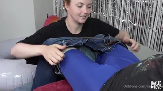 Haylee_Love, Sucking And Stroking Cock Until She Takes A Big Load On Her Tits