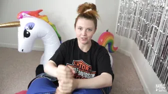 Haylee_Love, Sucking And Stroking Cock Until She Takes A Big Load On Her Tits