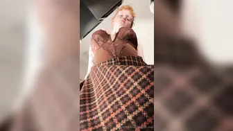 Aaliyah May, Teasing Her Bare Pussy From Below In A Tiny Short Skirt