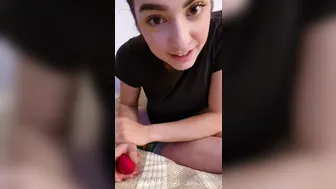 Sandyinlace, Riding A Pink Vibrator In Socks Until She Cums Hard