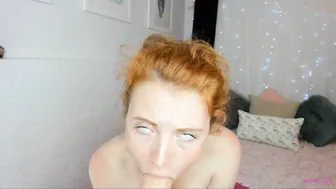 Haylee_Love, Sucking A Big White Dildo With A Full Ahegao Face Until She Drools