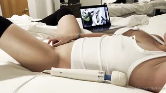 Dark-Blue, Rubbing Her Pussy While Watching Her Own Cheating Porn Until She Cums