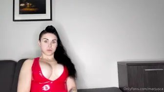 Marjusca, Hot Femdom Mistress In Latex Boots Making Him Beg