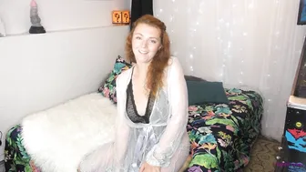 Haylee_Love, Riding A Fat White Dildo In Black Lingerie Until She Cums