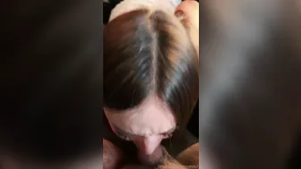 Mewslut, Riding A Big Cock In The Car Backseat Until He Covers Her Face