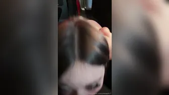 Mewslut, Riding A Big Cock In The Car Backseat Until He Covers Her Face