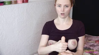 Haylee_Love, Redhead Teasing A Dildo With Her Tits Out Until She’s Dripping