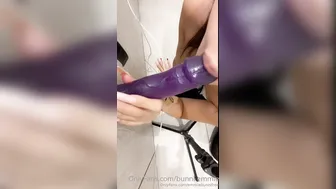 Bunni.Emmie, Asian Bunny Deepthroating A Wall Dildo Until She Gags