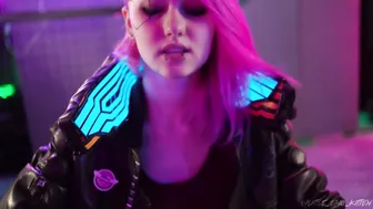 Little_Emo_Kitten, Cyberpunk Asian Girl Getting Creampied Over The Computer Desk