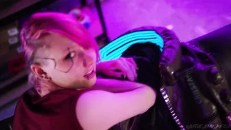 Little_Emo_Kitten, Cyberpunk Asian Girl Getting Creampied Over The Computer Desk