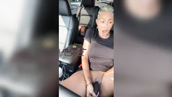 Missbnasty, Sneaky Dildo Banging In A Busy Parking Lot Until She Cums In Public