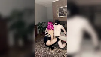 Dark-Blue, Jerking Him To A Ruined Orgasm Then Kicking His Balls