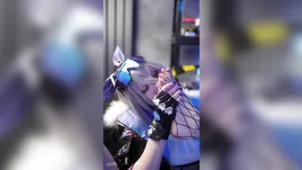 Little_Emo_Kitten, Cute Cyberpunk Babe Riding A Dildo Torso Until She Creams On It