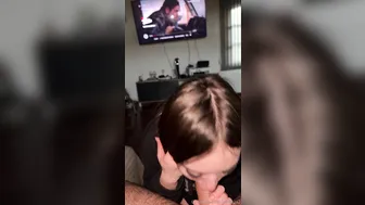 Mewslut, Hot Girlfriend Giving A Sloppy Blowjob Then Licking His Cock Clean
