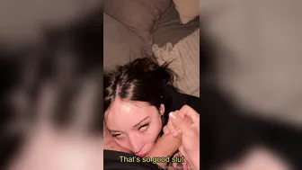 Mewslut, Hot Girlfriend Giving A Sloppy Blowjob Then Licking His Cock Clean