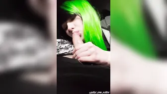 Little_Emo_Kitten, Emo Goth Girl Riding Cock In The Car Until He Fills Her