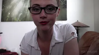 Haylee_Love, Hot Redhead Secretary Blowing Her Boss In The Office Until He Cums