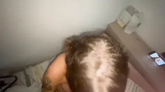 Miminafell, Amateur Blowjob From A French Girlfriend In The Bedroom Until She Swallows