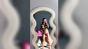 Badbabysitter, Rubbing Her Pussy And Spanking Her Ass In The Mirror Until She Cums Watching Herself