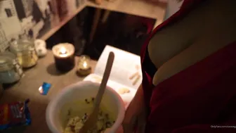 Carasweden, Thick Swedish Babe Rubbing Her Pussy While Baking Cookies Until She Cums In The Kitchen