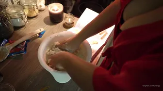 Carasweden, Thick Swedish Babe Rubbing Her Pussy While Baking Cookies Until She Cums In The Kitchen