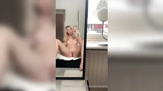 Agnes Lind, Cuteinnocent, Silver Dildo Masturbation In The Mirror Until She Watches Herself Cum