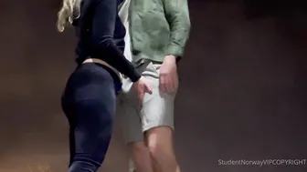 Studentnorway, Hotwifehanna, Sneaky Blowjob And Fucking In The Public Park At Night Until He Fills Her