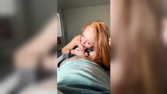 Snugglbugg, Redhead Slut Swallowing A Fresh Cumshot Until She Licks Him Clean