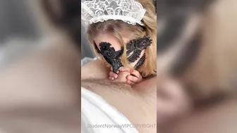 Studentnorway, Hot Swedish Maid Sucking And Fucking Her Master Until He Fills Her
