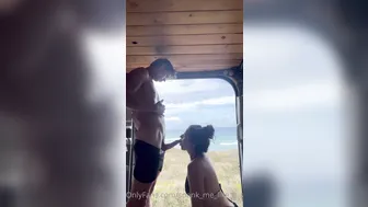 Hailey Schubert, Doggy Fucking In The Van With An Open Field View Until He Fills Her
