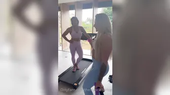 Kiera Jaston, Three Muscle Chicks Lesbian Fucking In The Gym Until They Soak The Mats