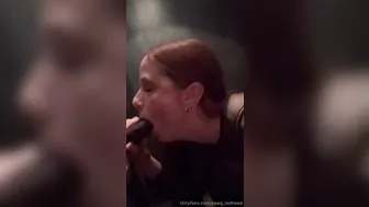 Pawg_Redhead, Sucking Bbc In The Neighborhood Gloryhole Until He Covers Her Face