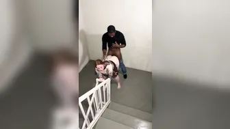 Pawg_Redhead, Pawg Whore Getting Fucked Doggy In A Public Stairwell Until They Almost Get Caught